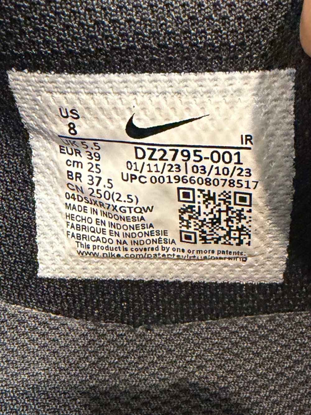 NIKE  Classic Cortez Black and white retro Womans size 8  D 72795-001 - Picture 11 of 11